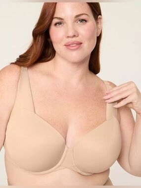 Cacique Nude Totally Smooth Lightly Lined Balconette Underwire Bra